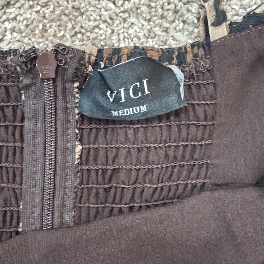 Vici Leopard Print Maxi Dress in Brown - Picture 6 of 8